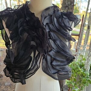 Ilana Black Formal Organza Bolero Size Extra Large